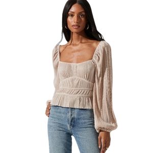 ASTR the label Ziva Top in Pearl
